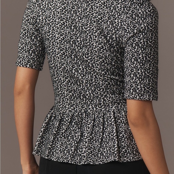 Anthropologie | MAEVE SCOOP-NECK PEPLUM TOP | Small | NWT - Picture 2 of 3